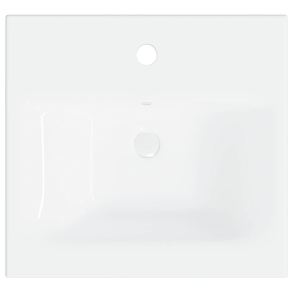 vidaXL Built-in Basin with Faucet 42x39x18 cm Ceramic White