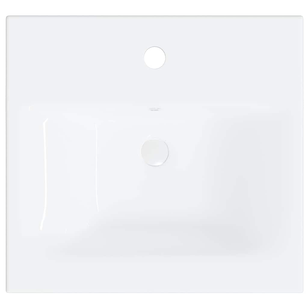 148623 vidaXL Built-in Basin with Faucet 42x39x18 cm Ceramic White