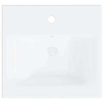 148623 vidaXL Built-in Basin with Faucet 42x39x18 cm Ceramic White