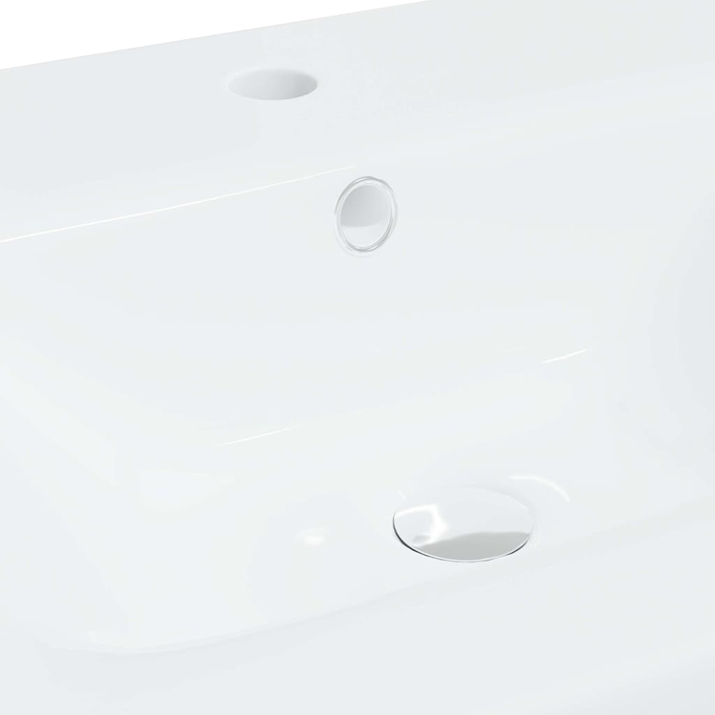 148623 vidaXL Built-in Basin with Faucet 42x39x18 cm Ceramic White