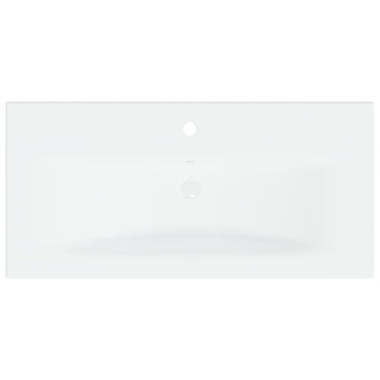 vidaXL Built-in Basin with Faucet 81x39x18 cm Ceramic White