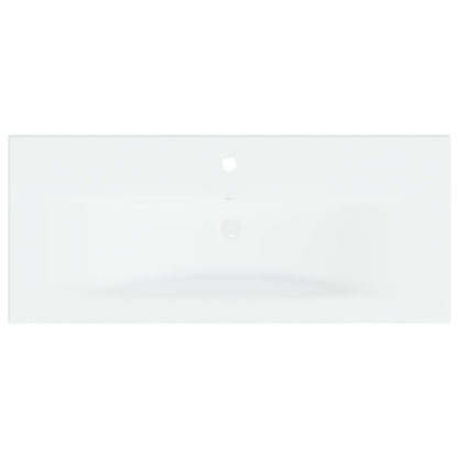 vidaXL Built-in Basin with Faucet 91x39x18 cm Ceramic White