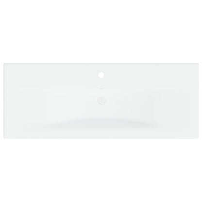 vidaXL Built-in Basin with Faucet 101x39x18 cm Ceramic White