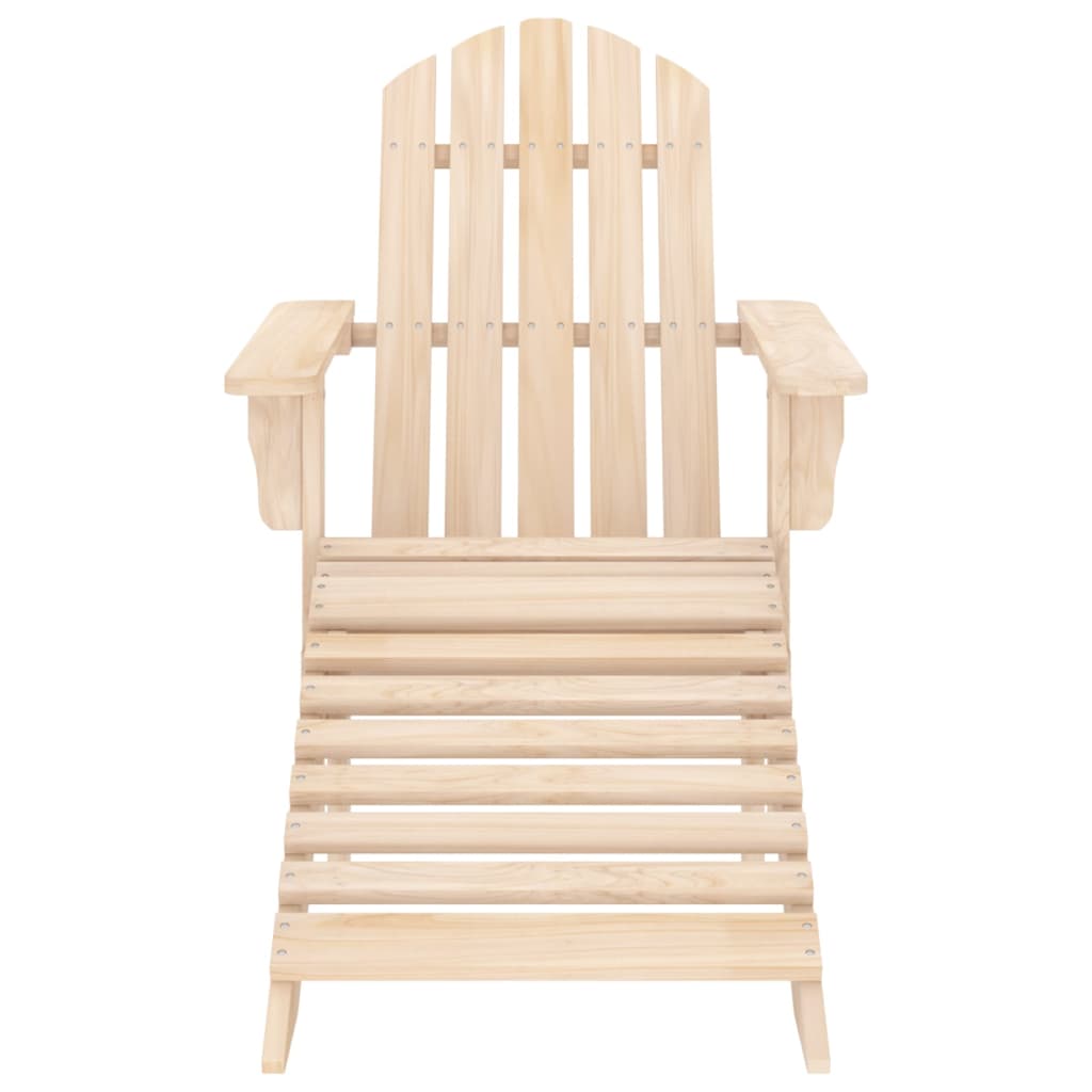 315862 vidaXL Garden Adirondack Chair with Ottoman Solid Fir Wood