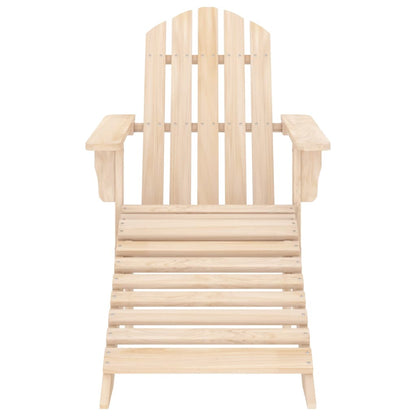 315862 vidaXL Garden Adirondack Chair with Ottoman Solid Fir Wood
