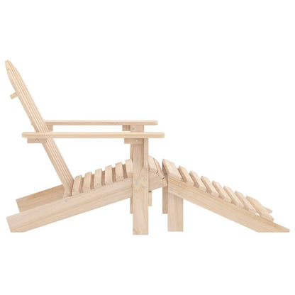 315862 vidaXL Garden Adirondack Chair with Ottoman Solid Fir Wood