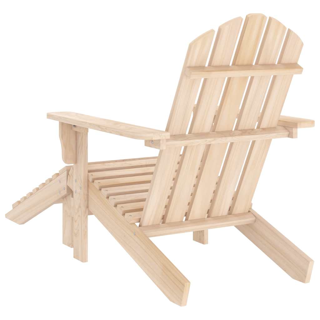 315862 vidaXL Garden Adirondack Chair with Ottoman Solid Fir Wood