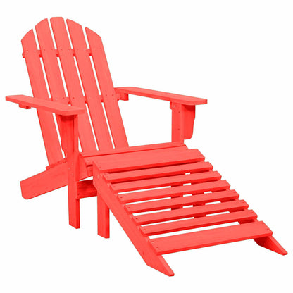 vidaXL Garden Chair | Red | Solid fir wood | Standard | Detachable