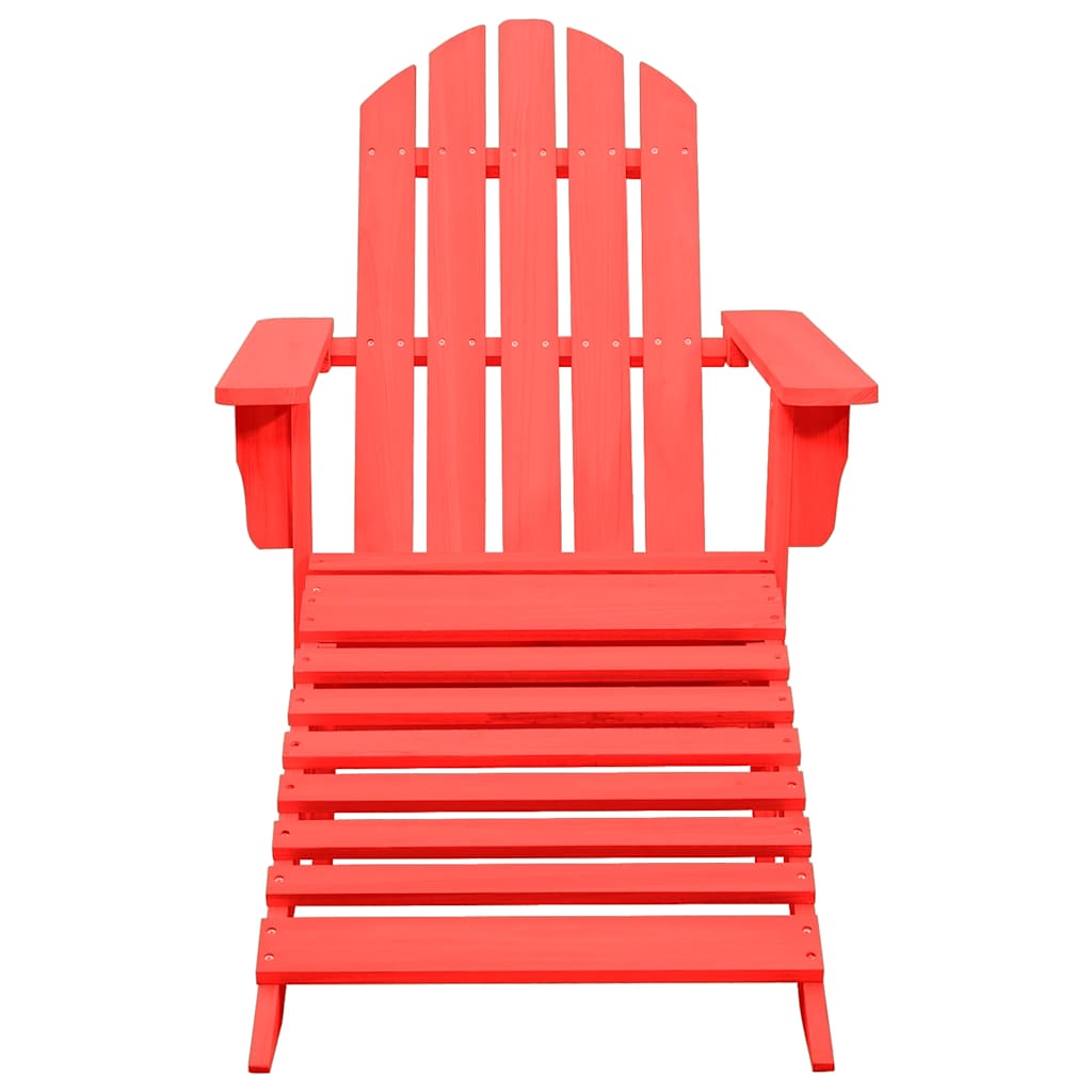 vidaXL Garden Chair | Red | Solid fir wood | Standard | Detachable