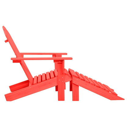 vidaXL Garden Chair | Red | Solid fir wood | Standard | Detachable