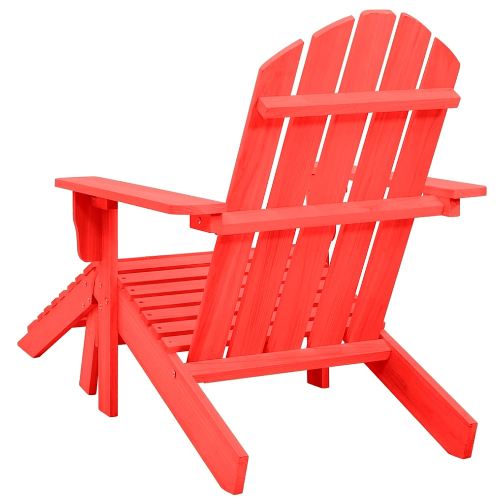 vidaXL Garden Chair | Red | Solid fir wood | Standard | Detachable