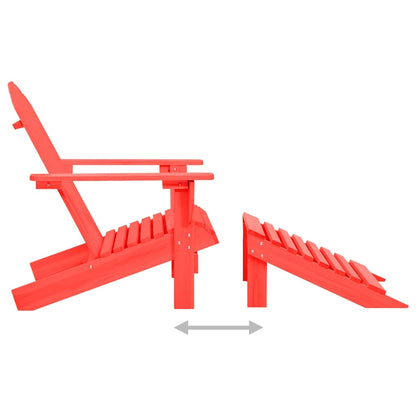 vidaXL Garden Chair | Red | Solid fir wood | Standard | Detachable