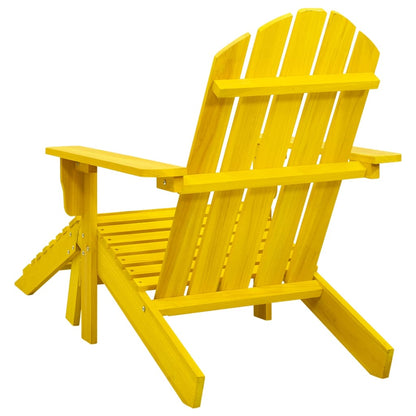 315864 vidaXL Garden Adirondack Chair with Ottoman Solid Fir Wood Yellow