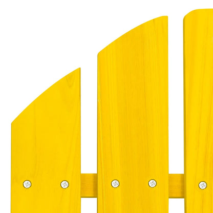 315864 vidaXL Garden Adirondack Chair with Ottoman Solid Fir Wood Yellow