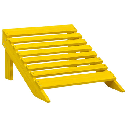 315864 vidaXL Garden Adirondack Chair with Ottoman Solid Fir Wood Yellow