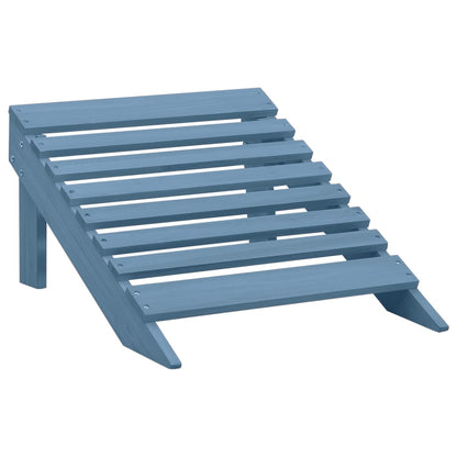 315865 vidaXL Garden Adirondack Chair with Ottoman Solid Fir Wood Blue