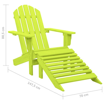 vidaXL Garden Chair | Green | Solid fir wood | Detachable | Garden Chair | Other
