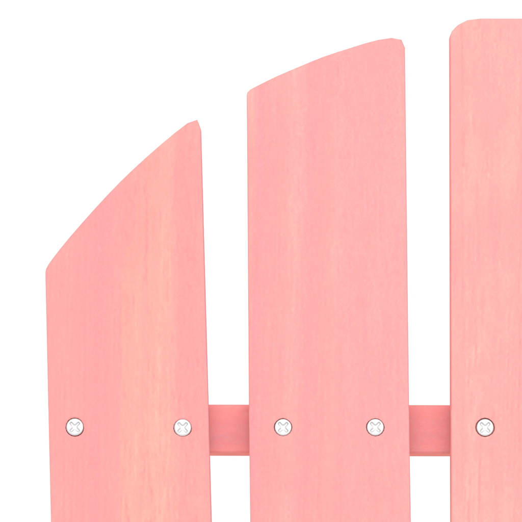 315867 vidaXL Garden Adirondack Chair with Ottoman Solid Fir Wood Pink