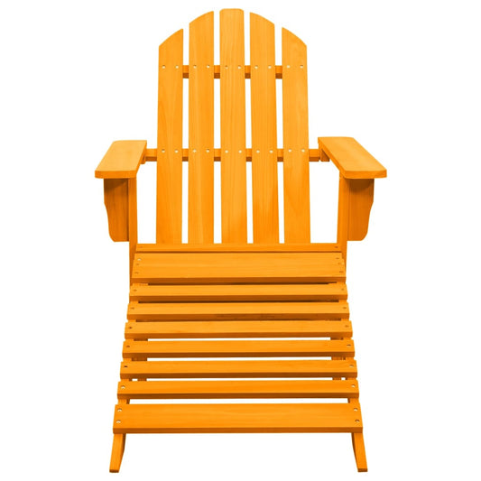 315868 vidaXL Garden Adirondack Chair with Ottoman Solid Fir Wood Orange
