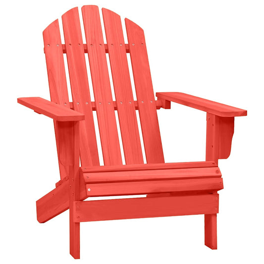315873 vidaXL Garden Adirondack Chair Solid Fir Wood Red