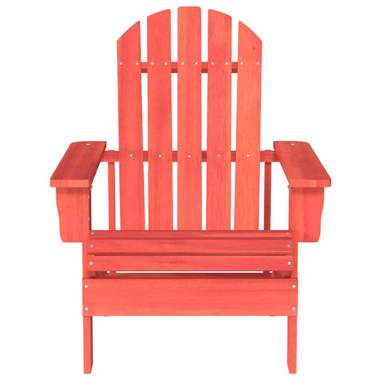 315873 vidaXL Garden Adirondack Chair Solid Fir Wood Red