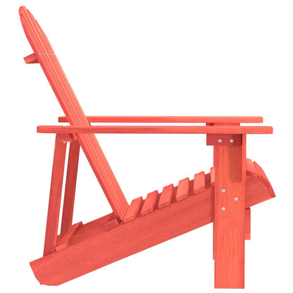 vidaXL Garden Chair | Red | Solid fir wood | Medium | Ergonomic