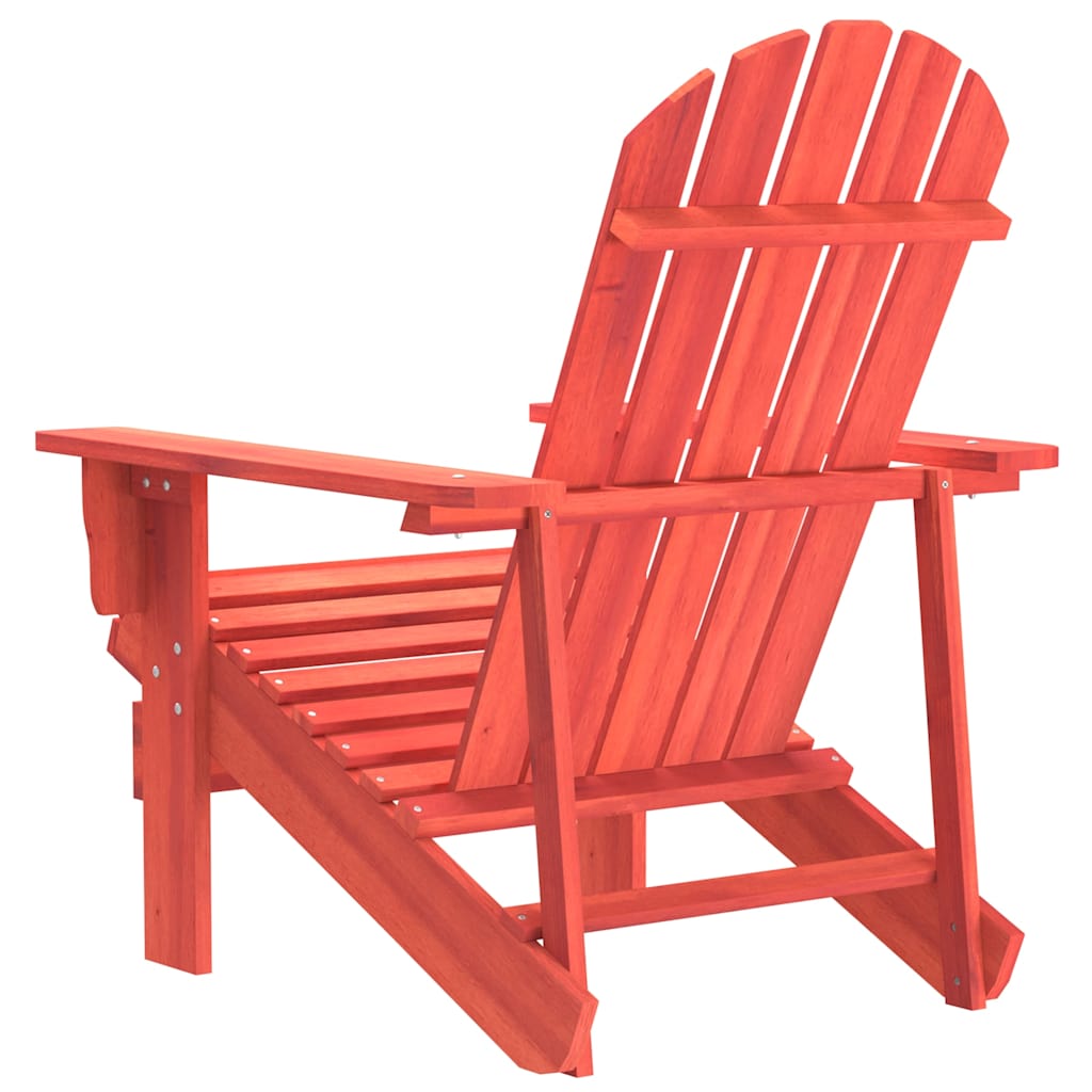 vidaXL Garden Chair | Red | Solid fir wood | Medium | Ergonomic