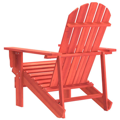 vidaXL Garden Chair | Red | Solid fir wood | Medium | Ergonomic