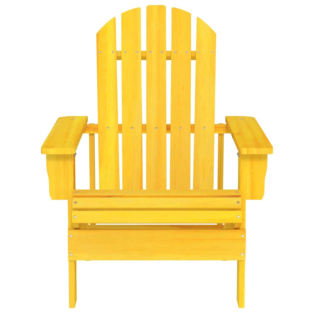 315874 vidaXL Garden Adirondack Chair Solid Fir Wood Yellow