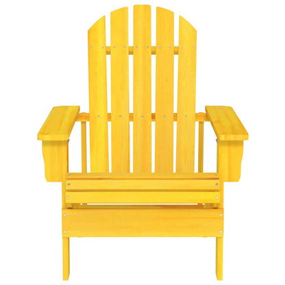 315874 vidaXL Garden Adirondack Chair Solid Fir Wood Yellow