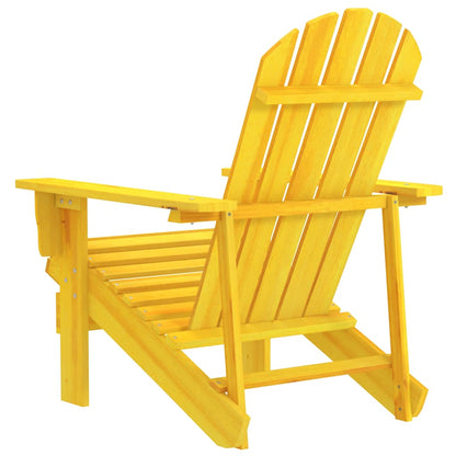 315874 vidaXL Garden Adirondack Chair Solid Fir Wood Yellow