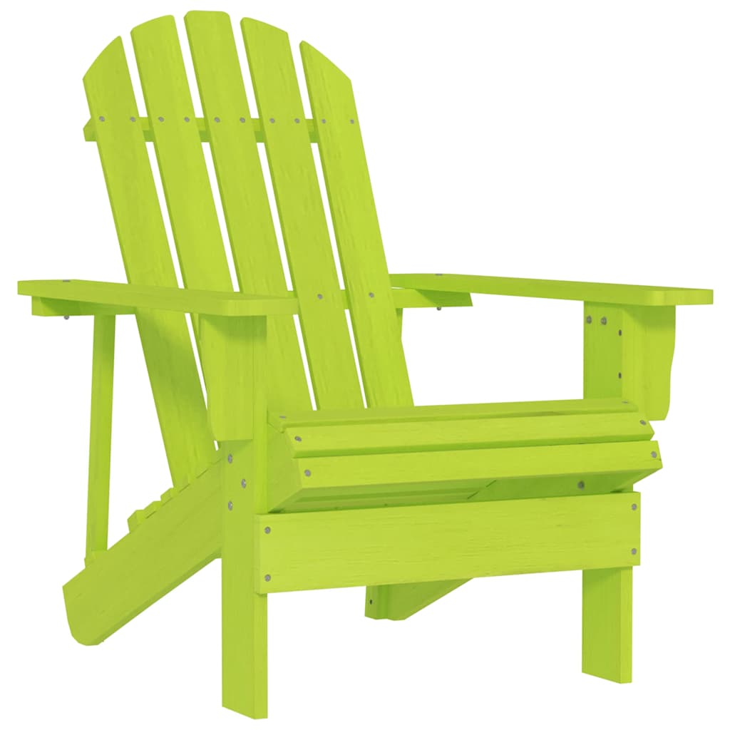 315876 vidaXL Garden Adirondack Chair Solid Fir Wood Green