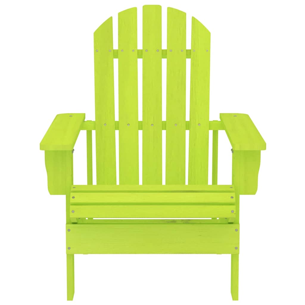 vidaXL Garden Chair | Green | Solid Fir Wood | Large |  Ergonomic