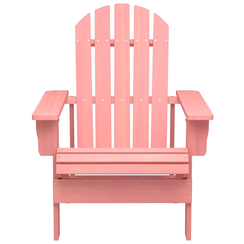 vidaXL Garden Adirondack Chair Solid Fir Wood Pink