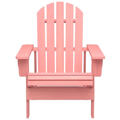 vidaXL Garden Adirondack Chair Solid Fir Wood Pink