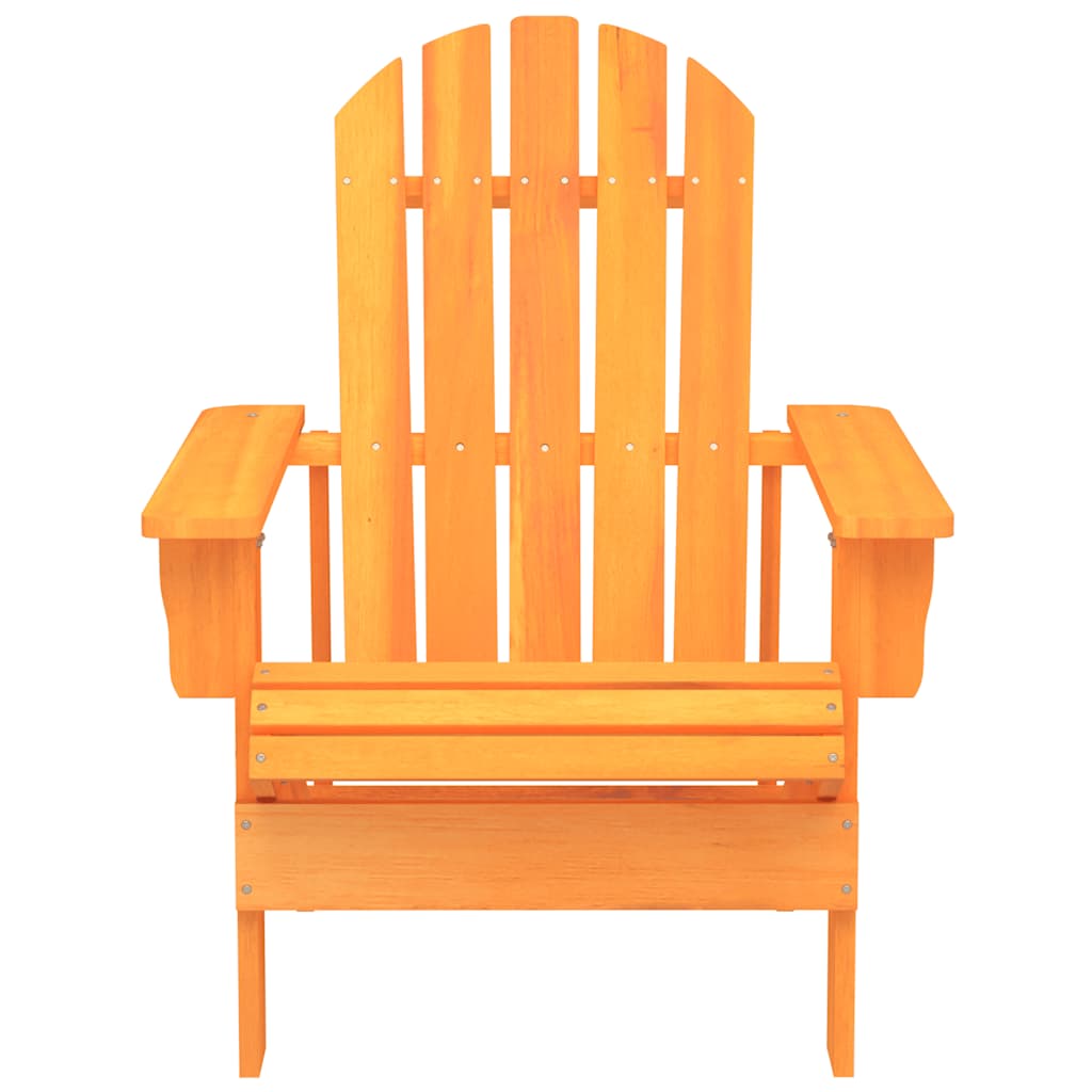 vidaXL Garden Chair | Orange | Solid fir wood | Ergonomic | Adirondack Chair
