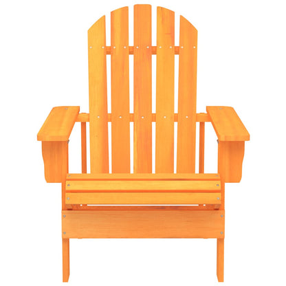 vidaXL Garden Chair | Orange | Solid fir wood | Ergonomic | Adirondack Chair