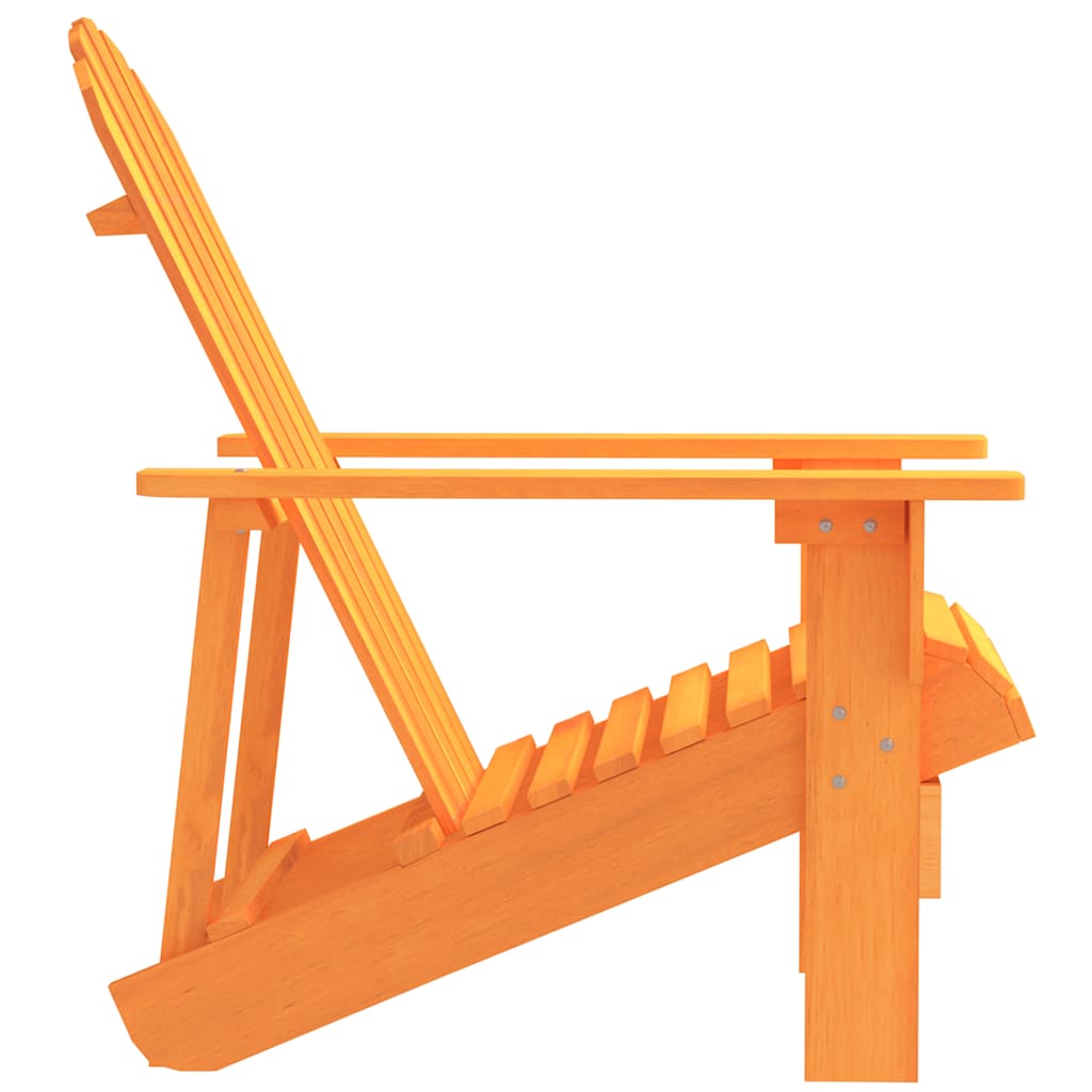 vidaXL Garden Chair | Orange | Solid fir wood | Ergonomic | Adirondack Chair