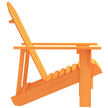 vidaXL Garden Chair | Orange | Solid fir wood | Ergonomic | Adirondack Chair