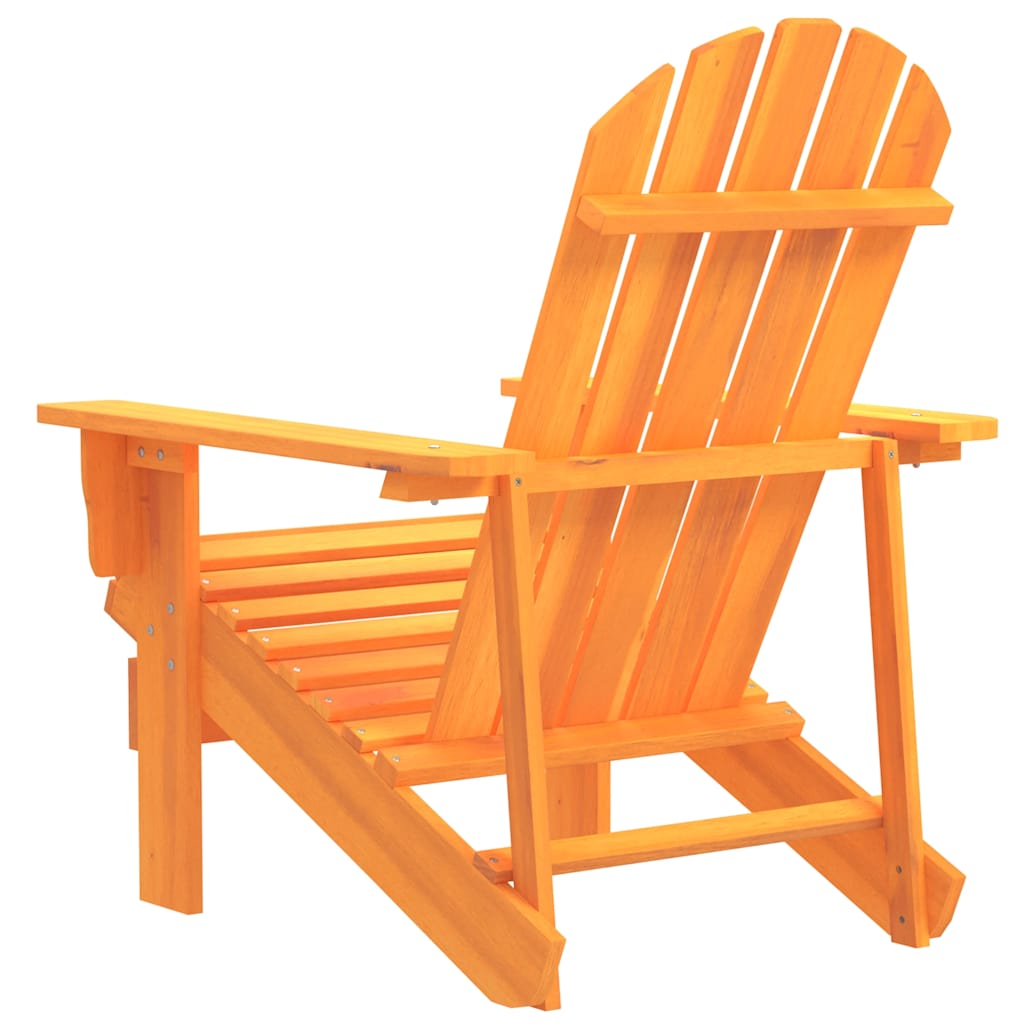 vidaXL Garden Chair | Orange | Solid fir wood | Ergonomic | Adirondack Chair