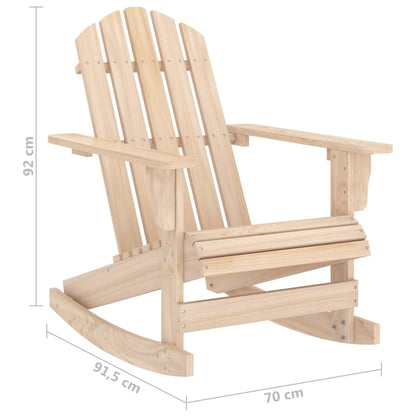 vidaXL Garden Rocking Chair | Brown | Solid Fir Wood | Medium