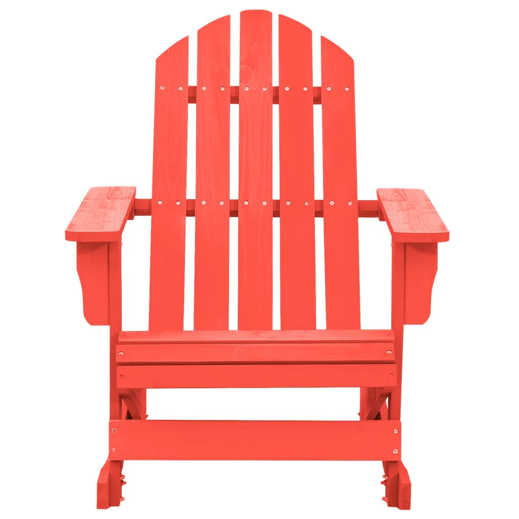 315883 vidaXL Garden Rocking Adirondack Chair Solid Fir Wood Red