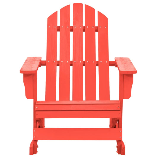 315883 vidaXL Garden Rocking Adirondack Chair Solid Fir Wood Red