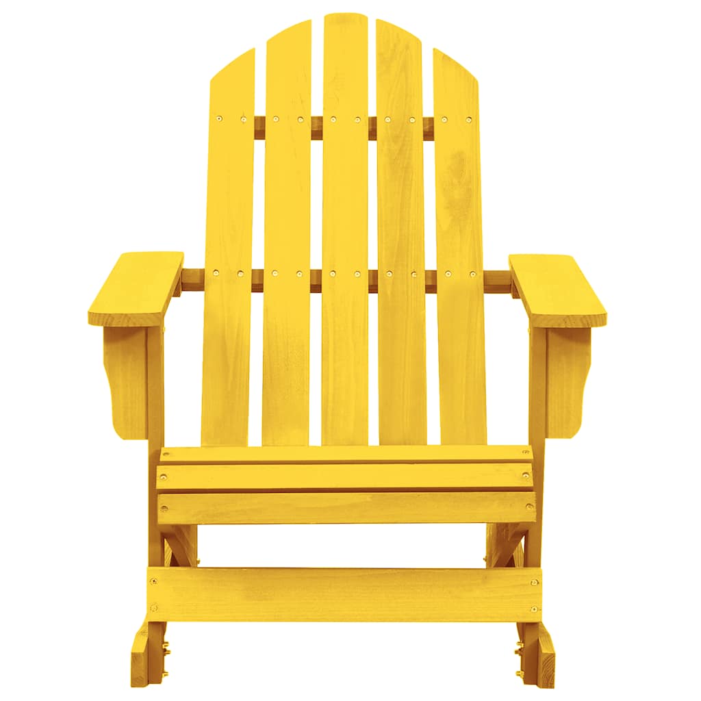 315884 vidaXL Garden Adirondack Rocking Chair Solid Fir Wood Yellow
