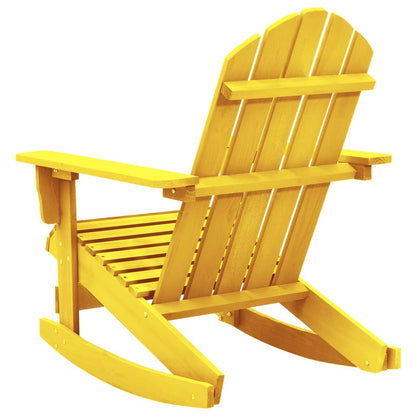 315884 vidaXL Garden Adirondack Rocking Chair Solid Fir Wood Yellow