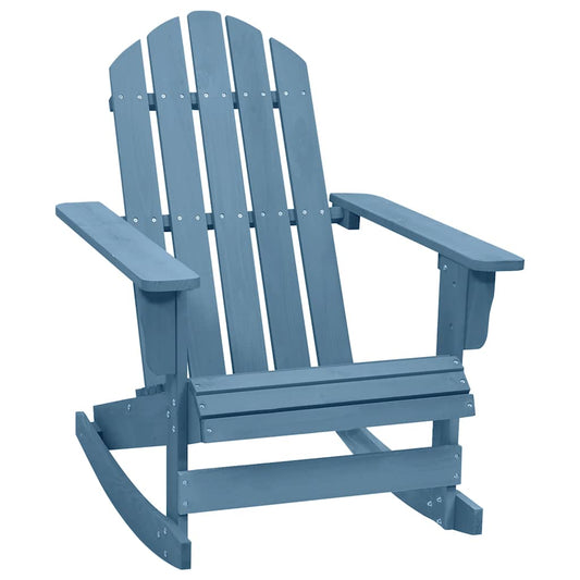 315885 vidaXL Garden Adirondack Rocking Chair Solid Fir Wood Blue