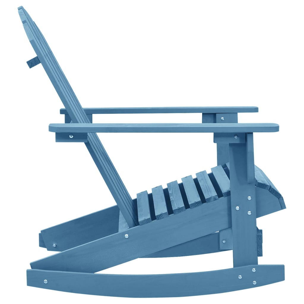 315885 vidaXL Garden Adirondack Rocking Chair Solid Fir Wood Blue