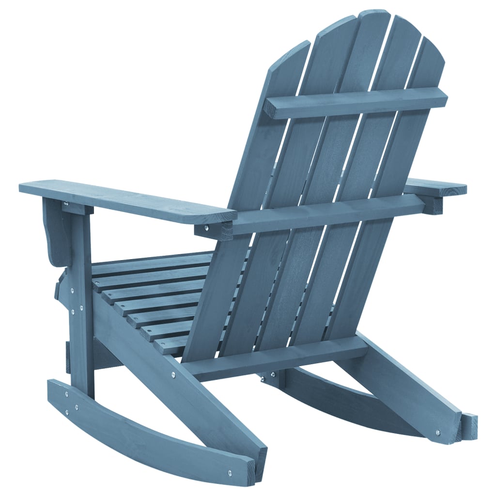 315885 vidaXL Garden Adirondack Rocking Chair Solid Fir Wood Blue