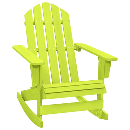 315886 vidaXL Garden Adirondack Rocking Chair Solid Fir Wood Green