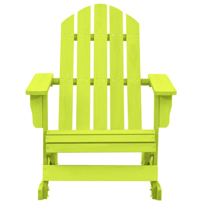 315886 vidaXL Garden Adirondack Rocking Chair Solid Fir Wood Green
